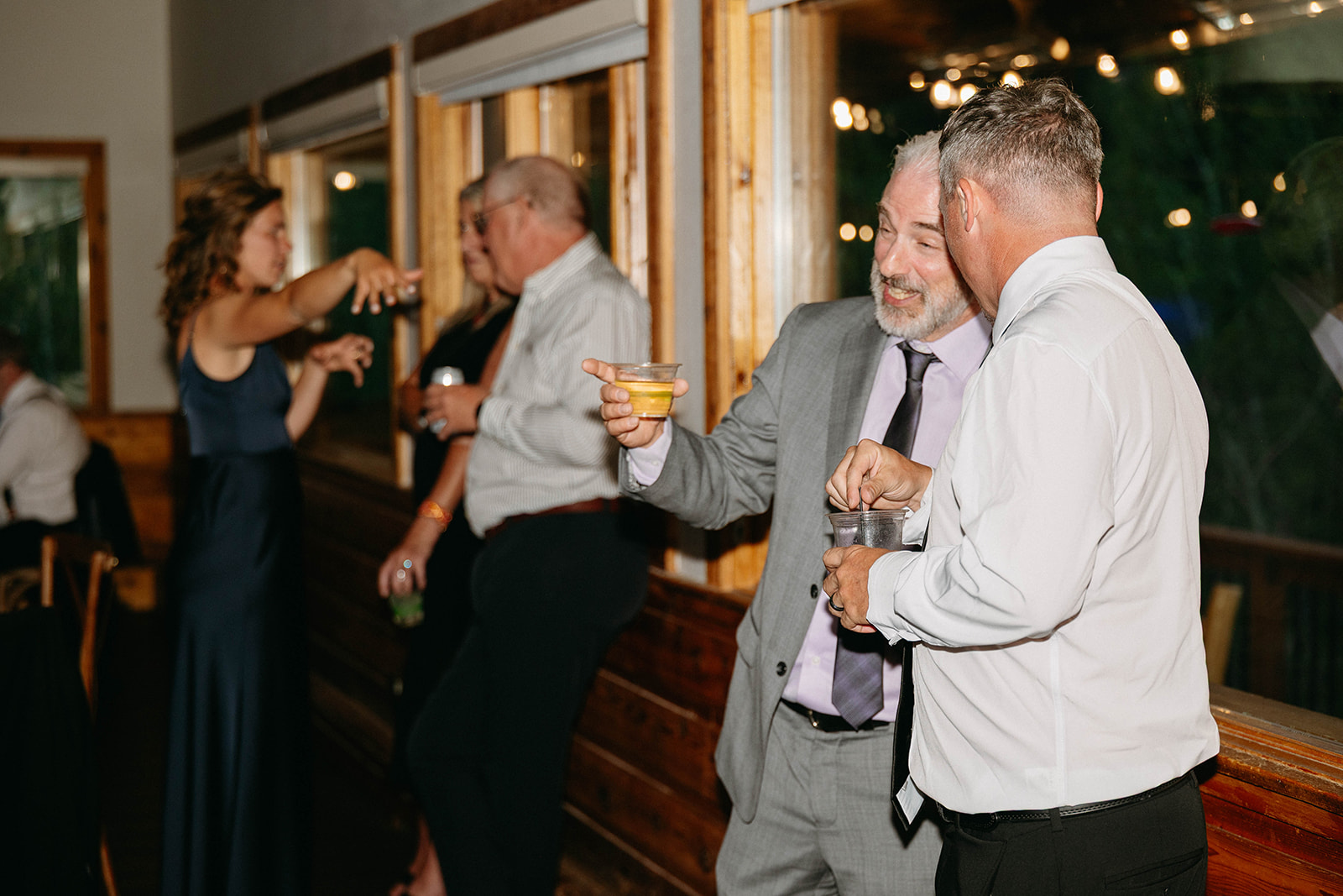 Jason and Amy celebrating — dancing / cocktail hour